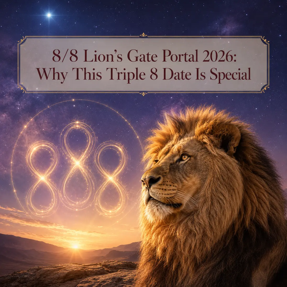 8/8 Lion's Gate Portal 2026 Triple 8 Numerology