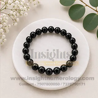 Natural Black Tourmaline Crystal Bracelet