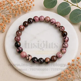 Natural Rhodonite Crystal Bracelet