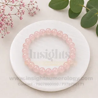 Natural Rose Quartz Crystal Bracelet
