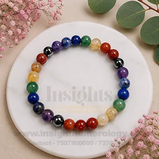 Natural Seven Chakra Crystal Bracelet