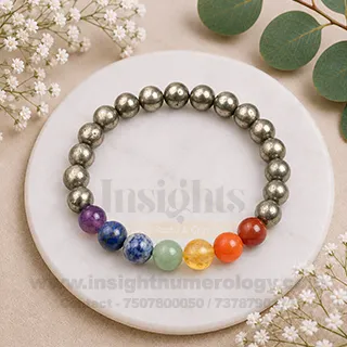 7 Chakra with Pyrite Bracelet