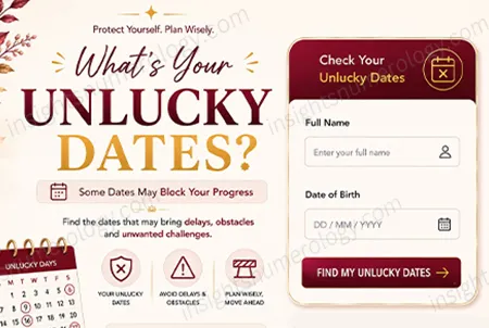 Free unlucky dates calculator by date of birth